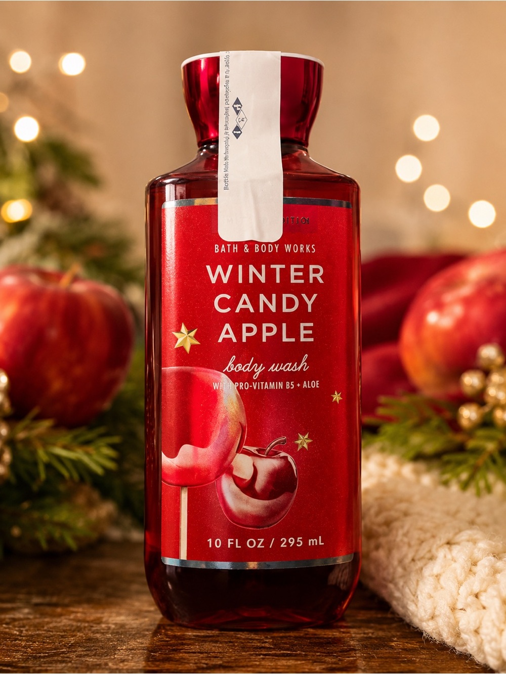 Bath & Body Works Winter Candy Apple Body Wash - Red